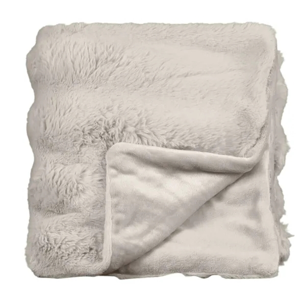 Plush blanket with velvety texture and subtle ridges, blending minimalist design... from ASI 79750 Pro Towels / Palmetto Blanket Company