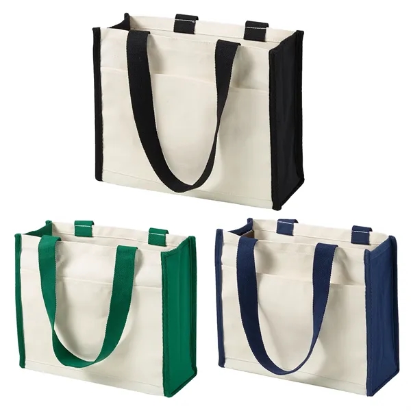 Large 14 oz. cotton canvas tote bag plus 1 color heat... from ASI 37218 Athena Promo (tm)