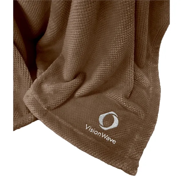 50" x 60": Soft, versatile blanket with coffee-inspired tones and subtle... from ASI 79750 Pro Towels / Palmetto Blanket Company