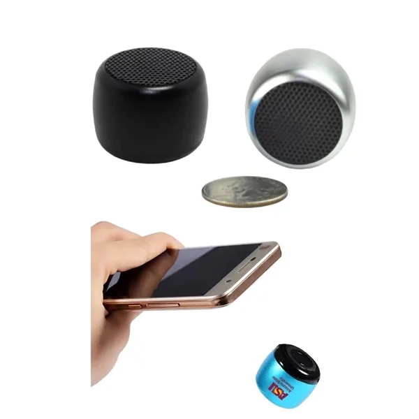 Mini Bluetooth metal speaker with lanyard plus laser engraving on 1... from ASI 37218 Athena Promo (tm)