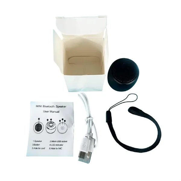 Mini Bluetooth metal speaker with lanyard plus laser engraving on 1... from ASI 37218 Athena Promo (tm)