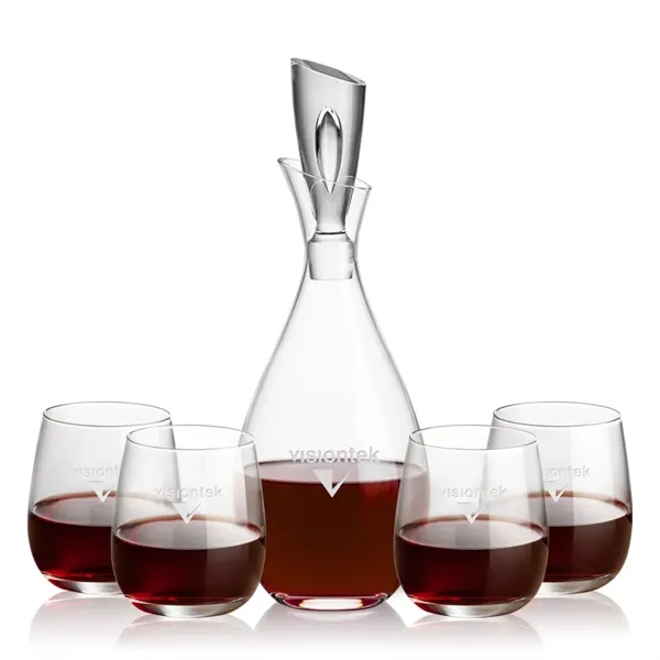 Stunning Lead Free Crystal Decanter complete with 2 or 4 Crestview... from ASI 84592 St Regis Group