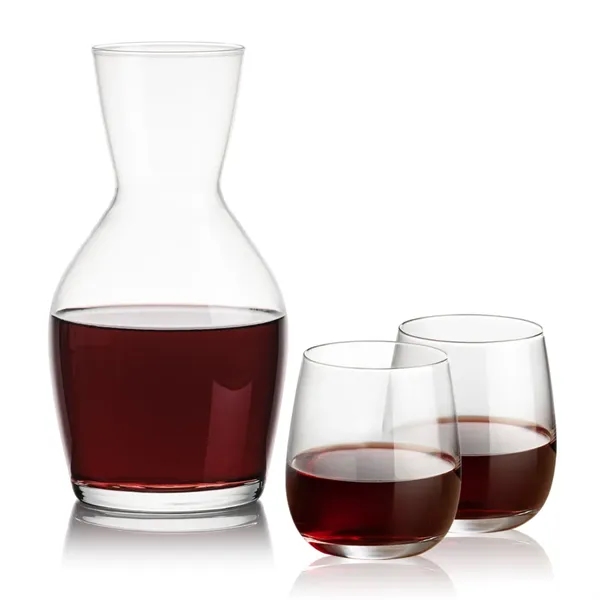 Our 38oz Crystalline Westwood Carafe & 12oz Crystalline Crestview Stemless Wine... from ASI 84592 St Regis Group