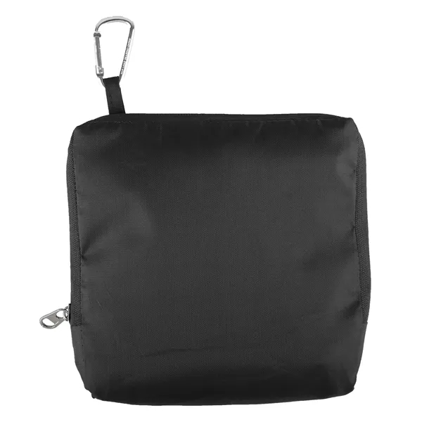 Drawstring laundry bag that stuffs into a built-in zippered carry pouch.... from ASI 52840 Evans Manufacturing