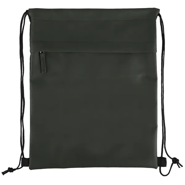 16 1/4" x 13" rPET drawstring backpack with front zippered pocket.... from ASI 52840 Evans Manufacturing
