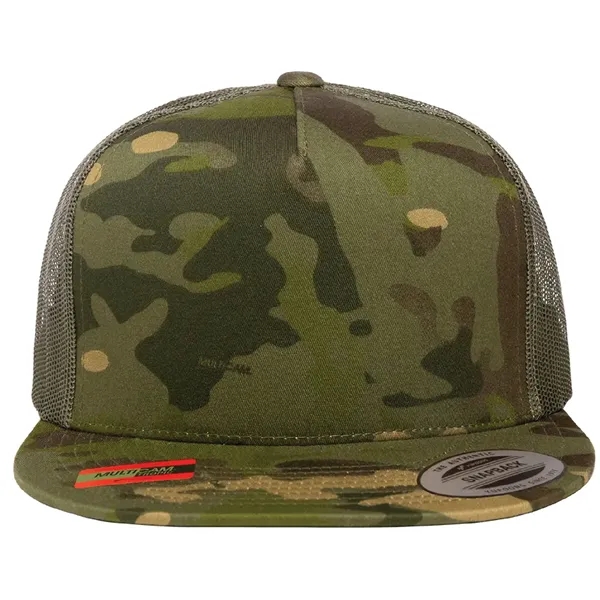 Yupoong 6006MULTI YP Classics Five-Panel MultiCamTrucker Hat with leatherette patches or... from ASI 74601 Calico