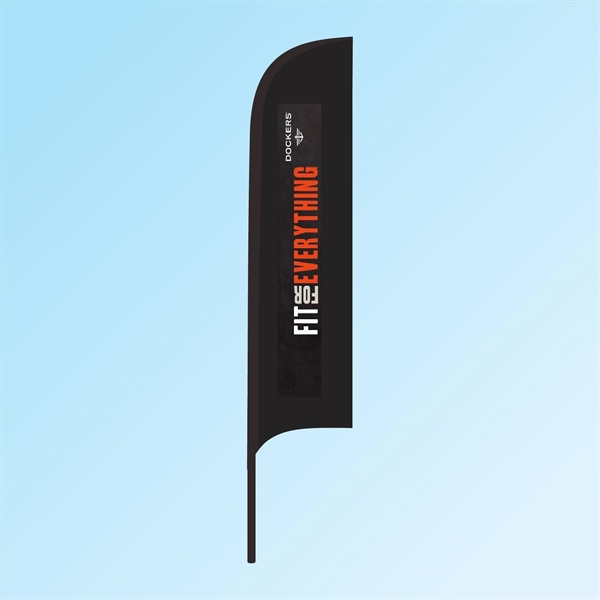 11' promotional flag with ground stake and double-sided graphics.... from ASI 30442 Above & Beyond Advertising Products / PromoAdLine