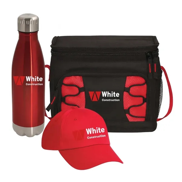 Cooler, Bottle and Hat Gift Set... from ASI 89971 Stuff A Mug