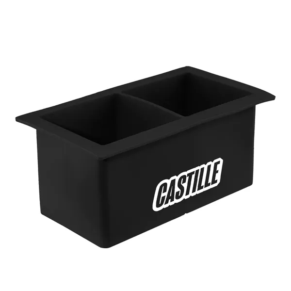 Silicone ice cube tray; makes 2 square cubes.... from ASI 61125 Hit Promotional Products / Hit®