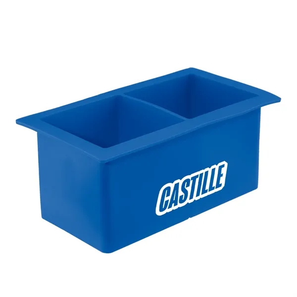 Silicone ice cube tray; makes 2 square cubes.... from ASI 61125 Hit Promotional Products / Hit®