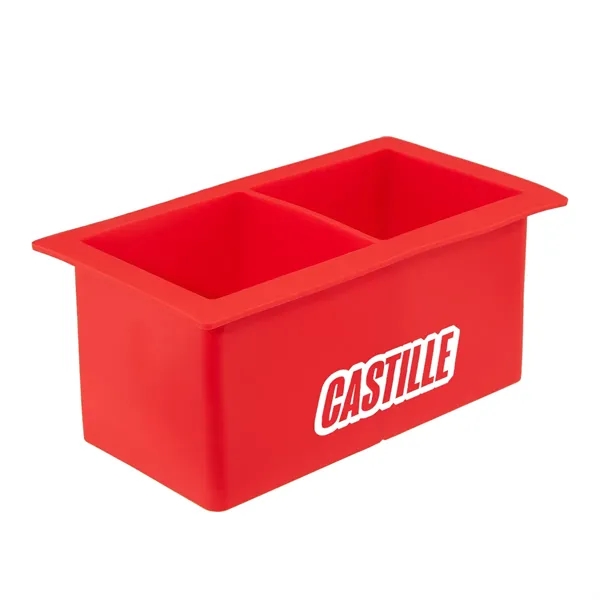 Silicone ice cube tray; makes 2 square cubes.... from ASI 61125 Hit Promotional Products / Hit®