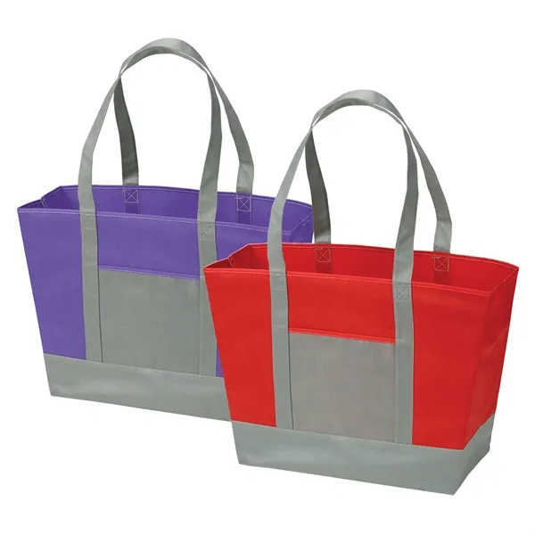 Two-tone nautical tote bag made of 80 GSM non-woven polypropylene plus... from ASI 37218 Athena Promo (tm)
