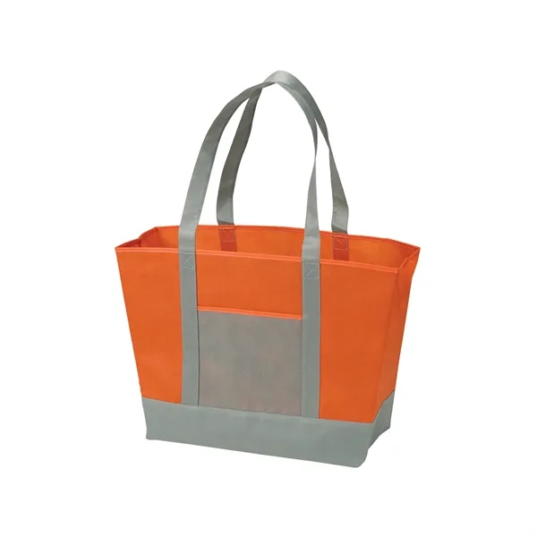 Two-tone nautical tote bag made of 80 GSM non-woven polypropylene plus... from ASI 37218 Athena Promo (tm)