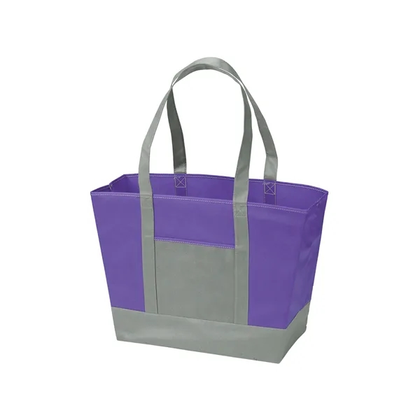 Two-tone nautical tote bag made of 80 GSM non-woven polypropylene plus... from ASI 37218 Athena Promo (tm)