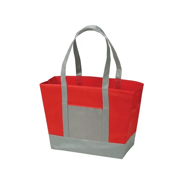 Two-tone nautical tote bag made of 80 GSM non-woven polypropylene plus... from ASI 37218 Athena Promo (tm)