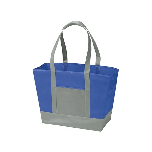 Two-tone nautical tote bag made of 80 GSM non-woven polypropylene plus... from ASI 37218 Athena Promo (tm)