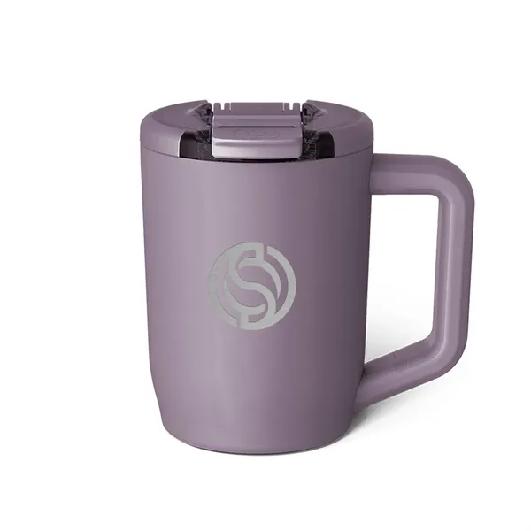 15 oz, insulated travel mug made of stainless steel with spill-resistant... from ASI 61125 Hit Promotional Products / Hit®