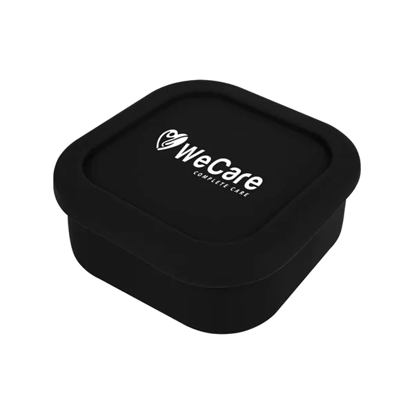 Square silicone food container; microwave safe and BPA free.... from ASI 61125 Hit Promotional Products / Hit®