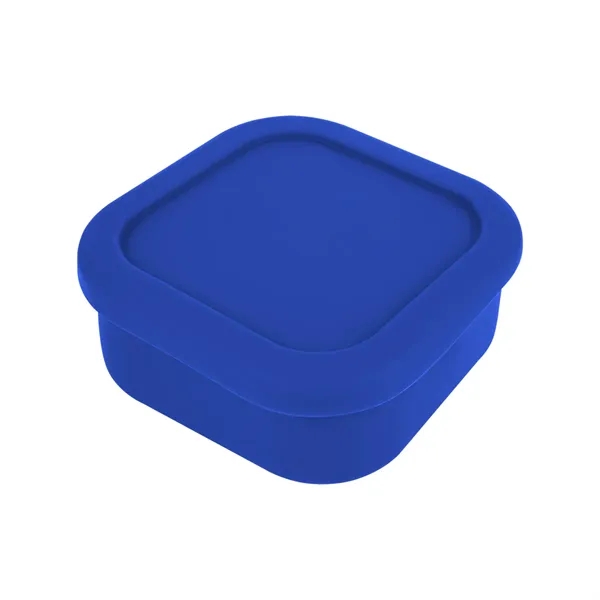 Square silicone food container; microwave safe and BPA free.... from ASI 61125 Hit Promotional Products / Hit®