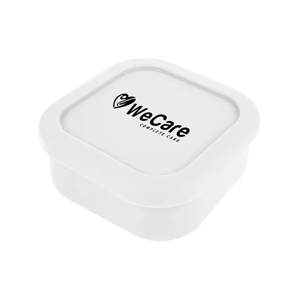 Square silicone food container; microwave safe and BPA free.... from ASI 61125 Hit Promotional Products / Hit®