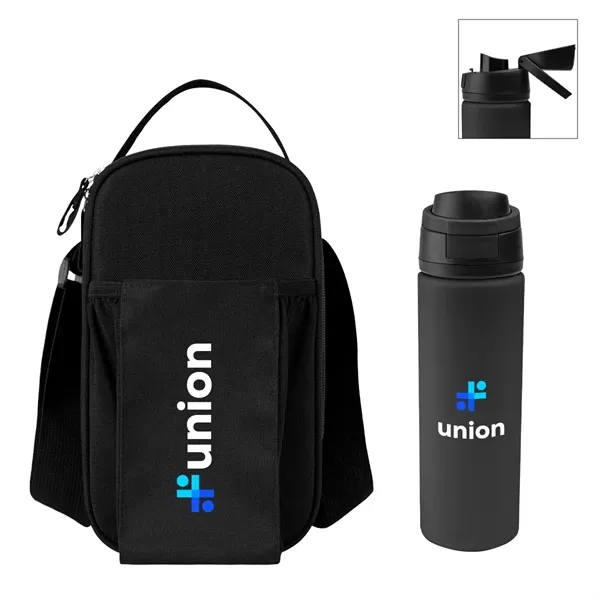 Refresh and refuel kit with a 4-can cooler sling bag and... from ASI 61125 Hit Promotional Products / Hit®