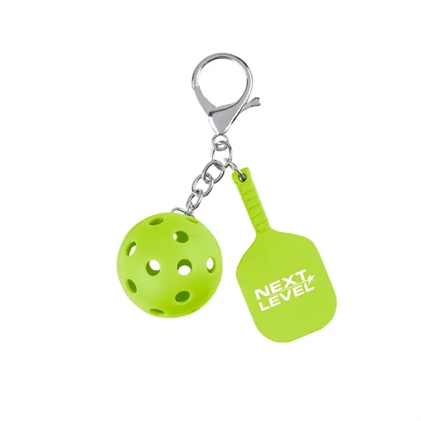 Pickleball-themed keychain with lobster claw attachment.... from ASI 61125 Hit Promotional Products / Hit®