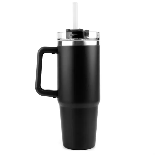 30oz vacuum insulated travel mug with ergonomic handle, screw-on lid, and... from ASI 67557 LimeLight Ent