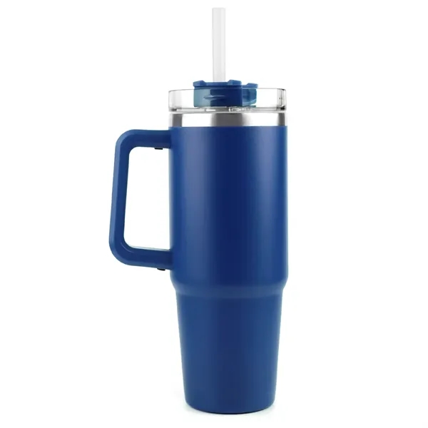 30oz vacuum insulated travel mug with ergonomic handle, screw-on lid, and... from ASI 67557 LimeLight Ent