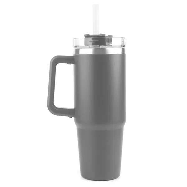 30oz vacuum insulated travel mug with ergonomic handle, screw-on lid, and... from ASI 67557 LimeLight Ent