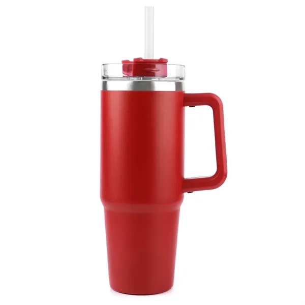 30oz vacuum insulated travel mug with ergonomic handle, screw-on lid, and... from ASI 67557 LimeLight Ent