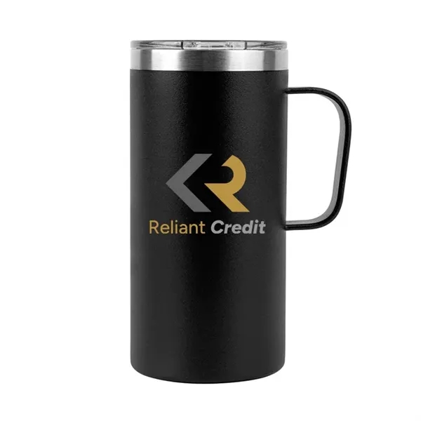 20oz insulated stainless steel mug with open lid and powder-coated finish... from ASI 67557 LimeLight Ent