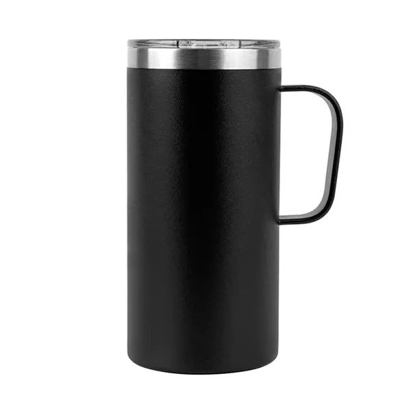 20oz insulated stainless steel mug with open lid and powder-coated finish... from ASI 67557 LimeLight Ent