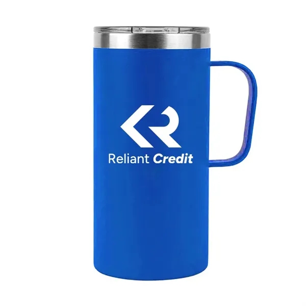 20oz insulated stainless steel mug with open lid and powder-coated finish... from ASI 67557 LimeLight Ent