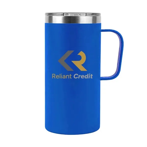20oz insulated stainless steel mug with open lid and powder-coated finish... from ASI 67557 LimeLight Ent