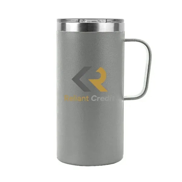 20oz insulated stainless steel mug with open lid and powder-coated finish... from ASI 67557 LimeLight Ent