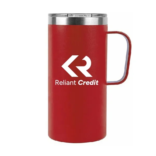 20oz insulated stainless steel mug with open lid and powder-coated finish... from ASI 67557 LimeLight Ent