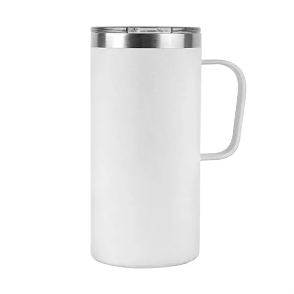 20oz insulated stainless steel mug with open lid and powder-coated finish... from ASI 67557 LimeLight Ent
