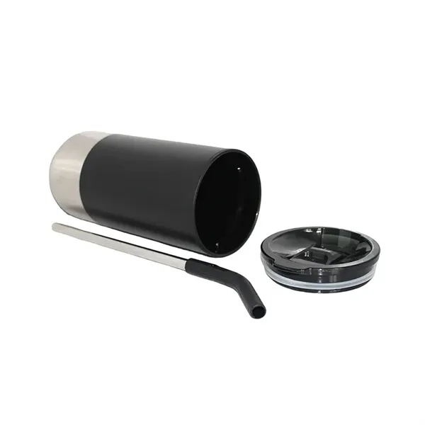 18oz plastic tumbler with spill-proof lid, stainless steel bottom, and reusable... from ASI 67557 LimeLight Ent