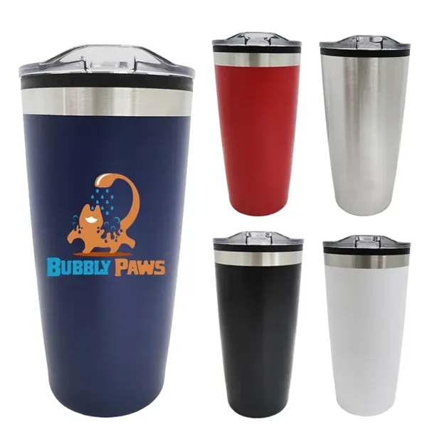 20oz double wall tumbler with stainless steel exterior, plastic liner, and... from ASI 67557 LimeLight Ent