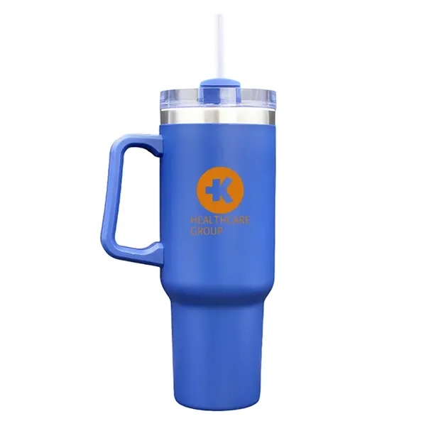 40oz vacuum insulated stainless steel mug with powder finish, sliding lid,... from ASI 67557 LimeLight Ent