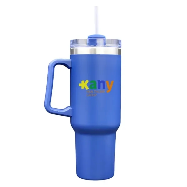 40oz vacuum insulated stainless steel mug with powder finish, sliding lid,... from ASI 67557 LimeLight Ent