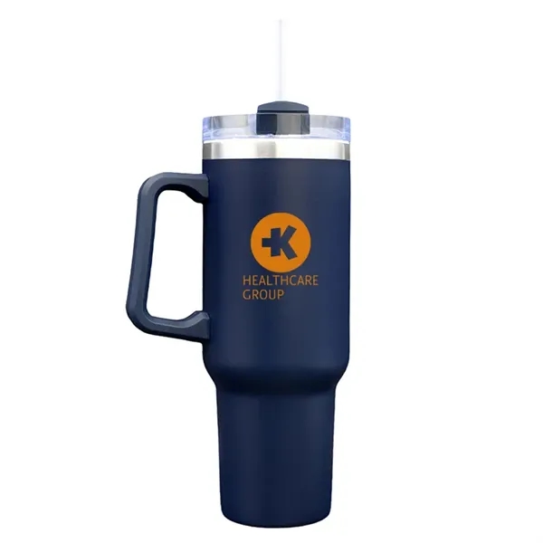 40oz vacuum insulated stainless steel mug with powder finish, sliding lid,... from ASI 67557 LimeLight Ent