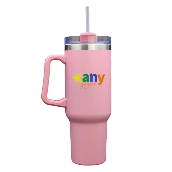 40oz vacuum insulated stainless steel mug with powder finish, sliding lid,... from ASI 67557 LimeLight Ent