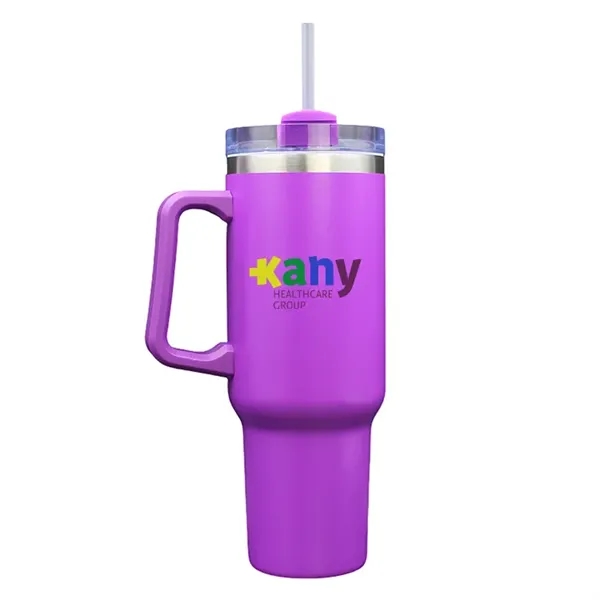 40oz vacuum insulated stainless steel mug with powder finish, sliding lid,... from ASI 67557 LimeLight Ent