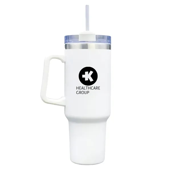 40oz vacuum insulated stainless steel mug with powder finish, sliding lid,... from ASI 67557 LimeLight Ent