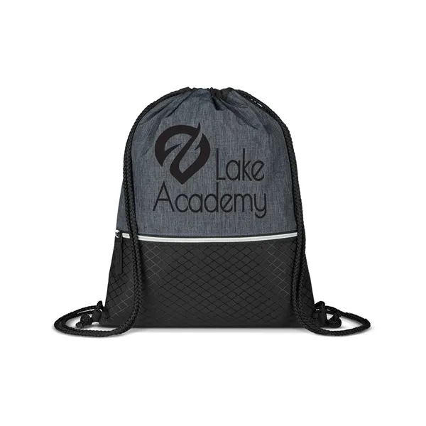 14.125" x 14.5" drawstring backpack with a PU backing and front... from ASI 79530 Prime Line