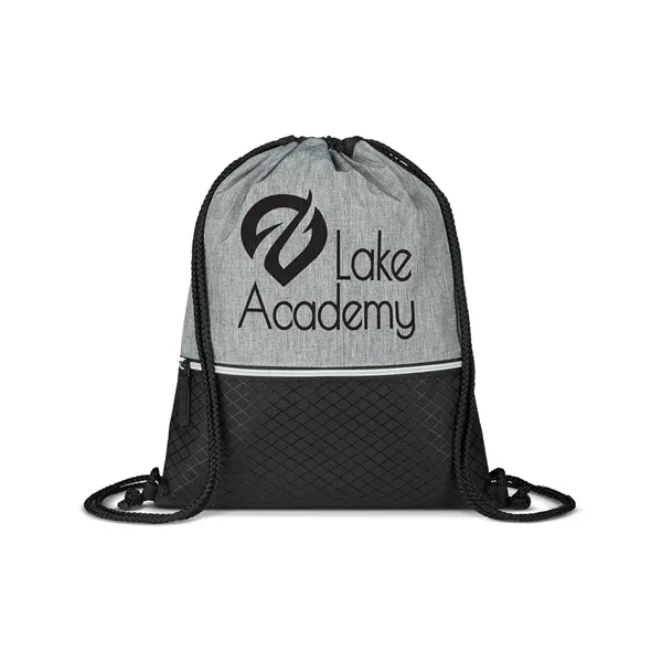 14.125" x 14.5" drawstring backpack with a PU backing and front... from ASI 79530 Prime Line