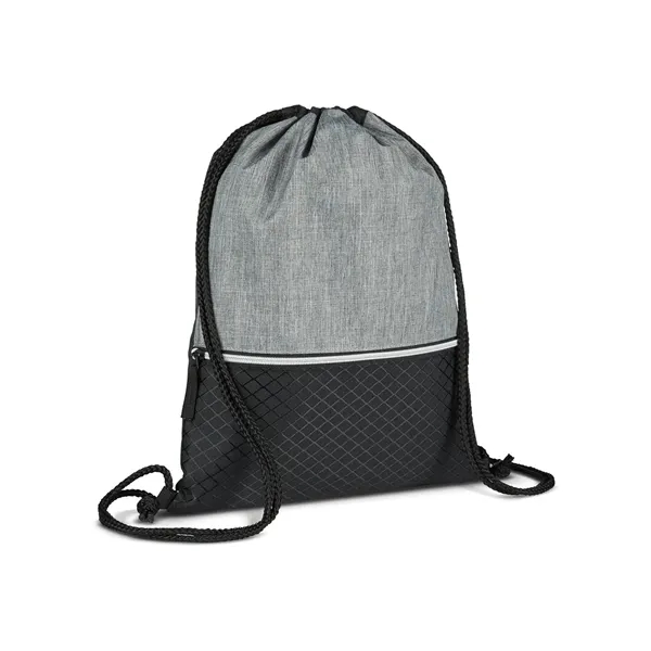 14.125" x 14.5" drawstring backpack with a PU backing and front... from ASI 79530 Prime Line