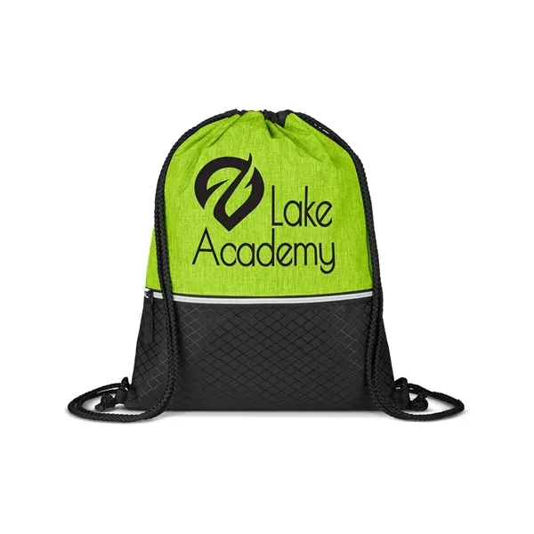 14.125" x 14.5" drawstring backpack with a PU backing and front... from ASI 79530 Prime Line