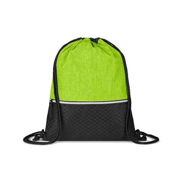 14.125" x 14.5" drawstring backpack with a PU backing and front... from ASI 79530 Prime Line